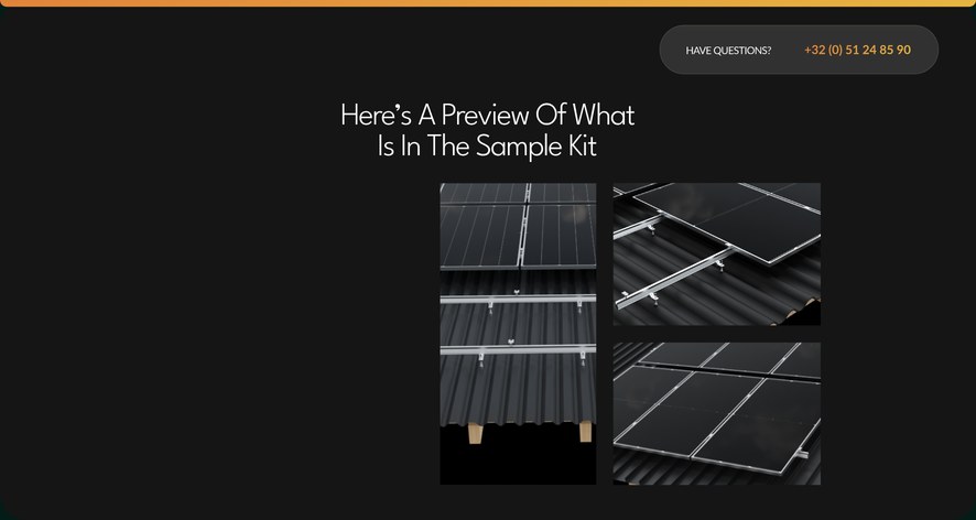 Nova Mounting's new website: the section Here's A Preview Of What Is In The Sample Kit