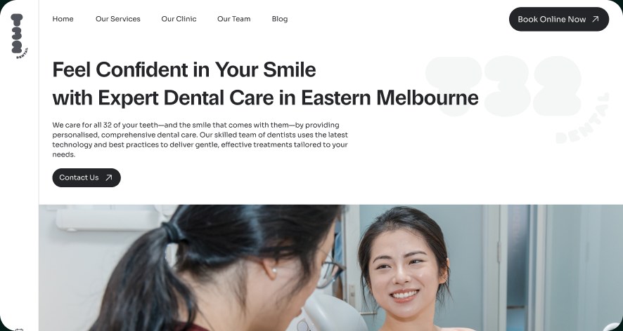T32 Dental's new homepage: Feel Confident in Your Smile with Expert Dental Care in Eastern Melbourne