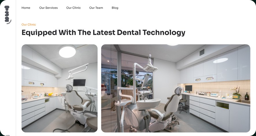 T32 Dental's new website: the section Equipped With The Latest Dental Technology
